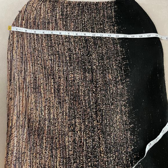 Lafayette 148 NY Blamu Tweed Pencil Skirt Size 4 Tan Black Ombre Cascade Pattern - Picture 7 of 9